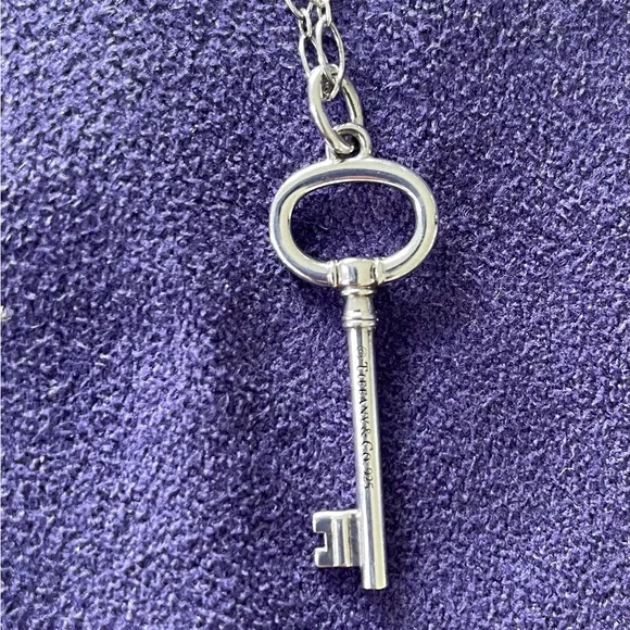 Tiffany & Co. Sterling Silver Oval Key Pendant - Picture 2 of 3